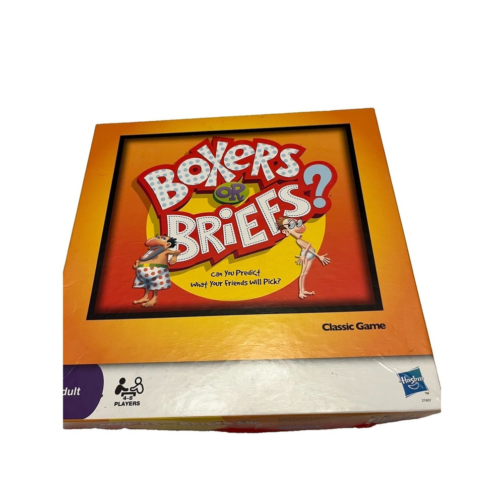 Hasbro Boxers or Briefs? Classic Game 4-8 Players ( Adult ) Fun Party Game